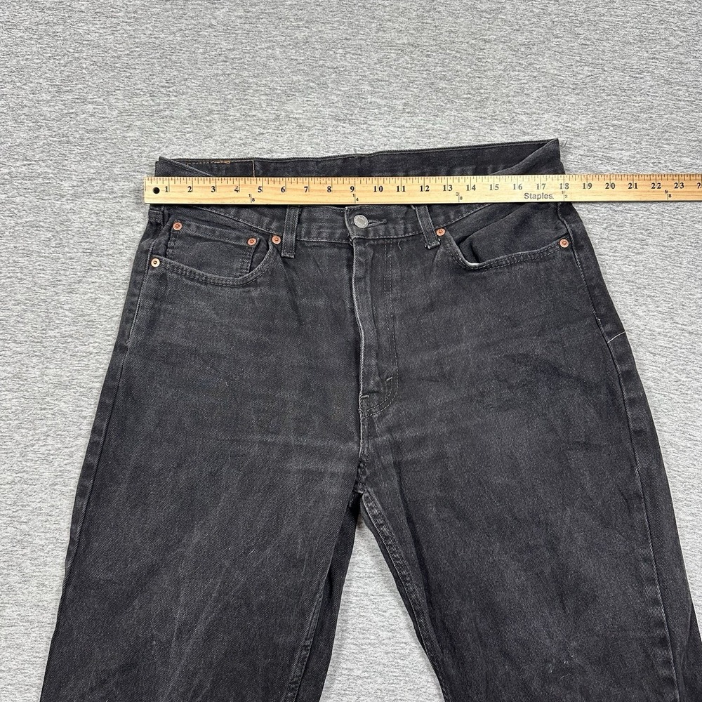 Levis 550 Jeans Mens Size 36x32 Black Denim Relaxed 5-Pocket Work Outdoor - Picture 3 of 10
